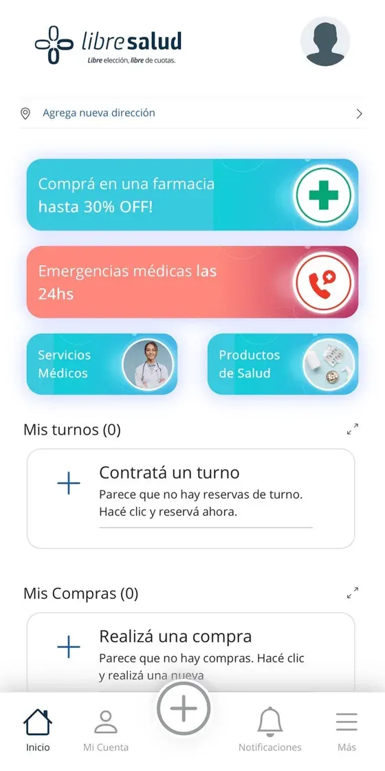 Inicio de la app Libre Salud